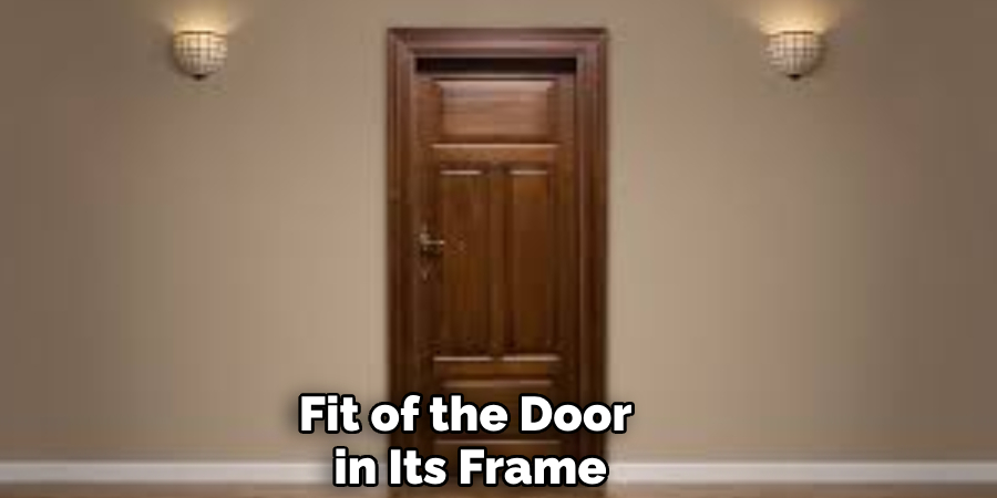 Fit of the Door 
in Its Frame