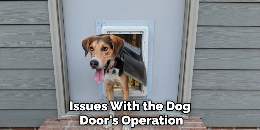 Issues With the Dog
 Door's Operation
