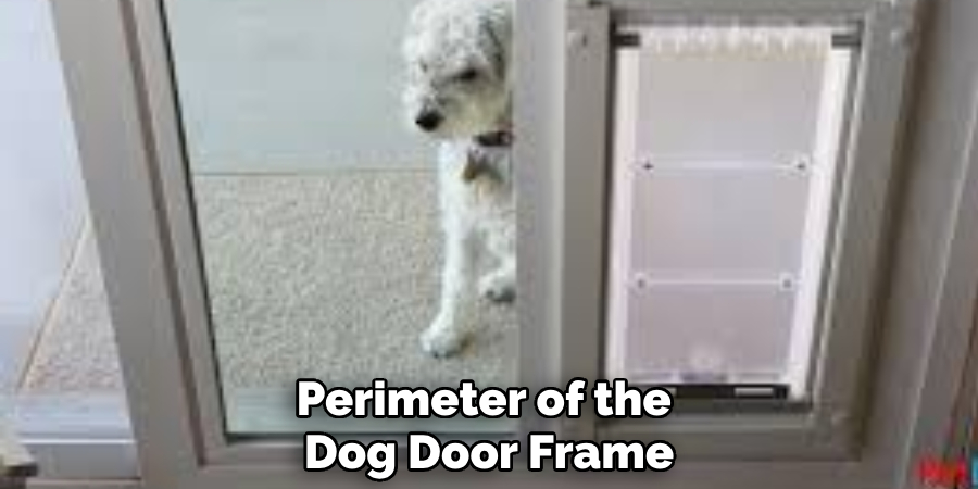 Perimeter of the 
Dog Door Frame
